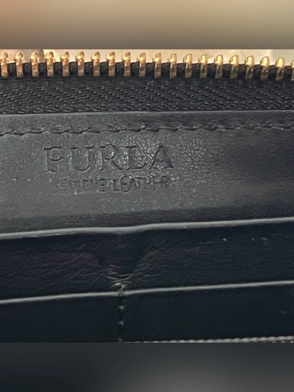 Furla Black Studded Floral Lotus Cutout Wristlet (RARE)
